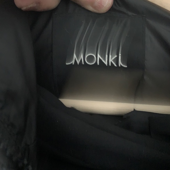 MONKI Super Warm Long Oversized PUFFER with Pockets size SMALL  VEGAN FILL - Picture 4 of 5